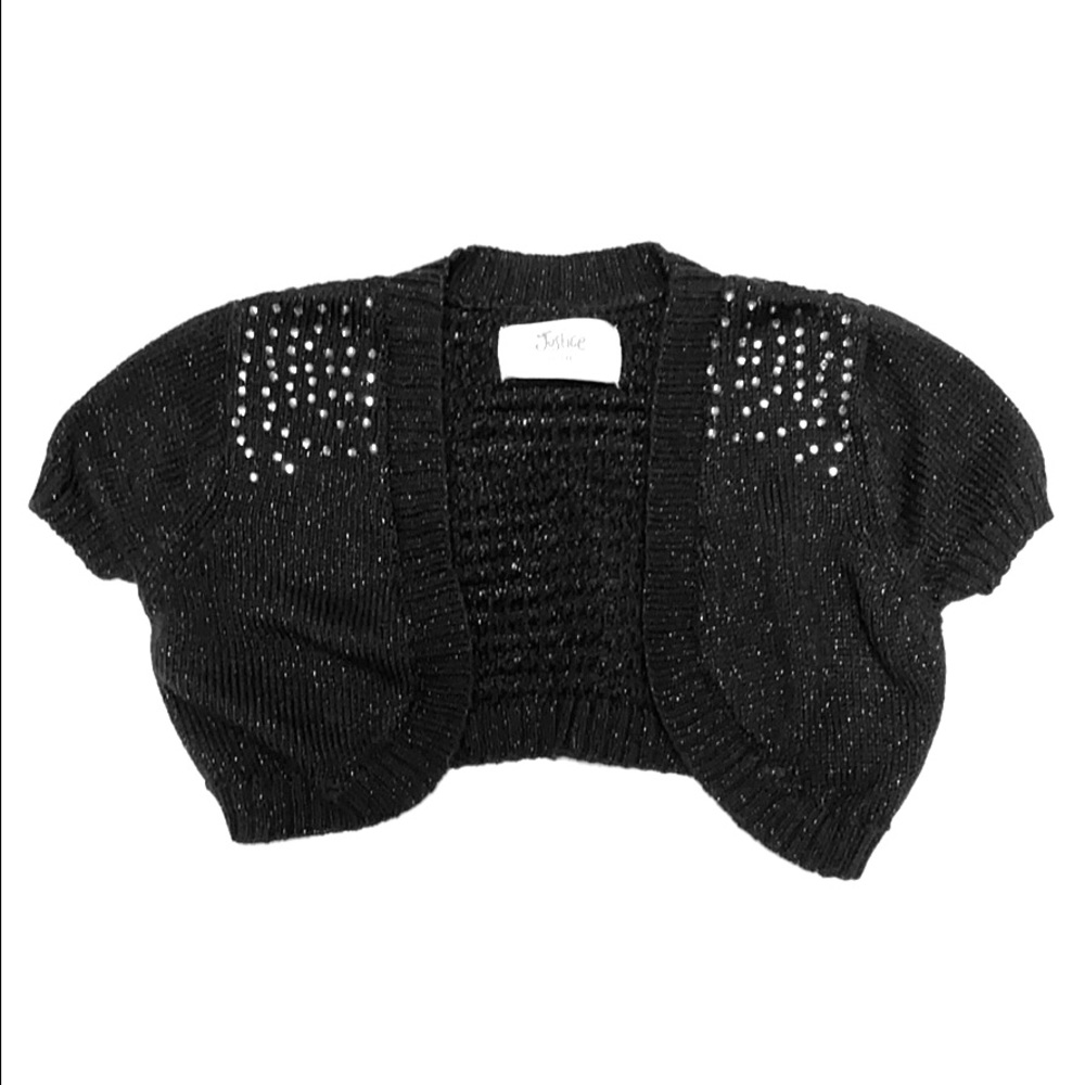 Justice black with silver and rhinestone bolero
